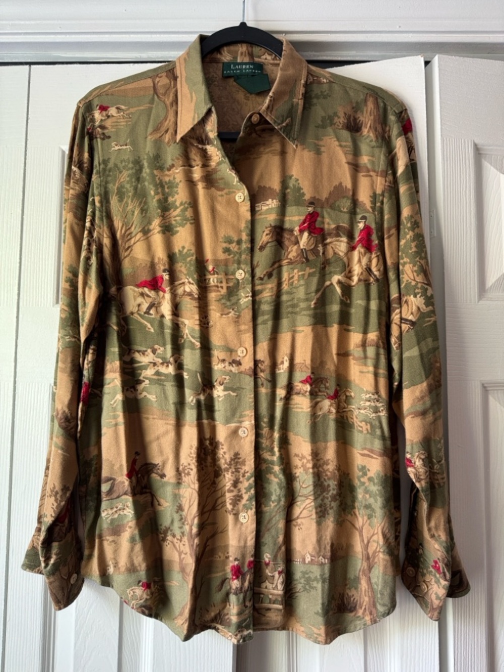Lauren Ralph Lauren equestrian horse button up top